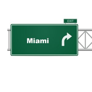 Miami interstate exit sign